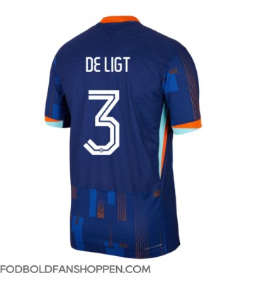 Holland Matthijs de Ligt #3 Udebanetrøje EM 2024 Kortærmet